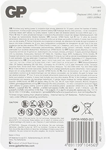 Gp Batteries GP 9V CR-V9 6f22 baterijos 1 vnt.