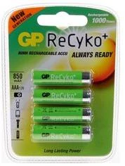 GP ReCyko+ AAA baterijos pakuotėje