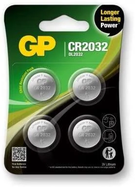 GP Baterija GP sagos elementas ličio CR2032, 3V, 4 lizdinė plokštelė