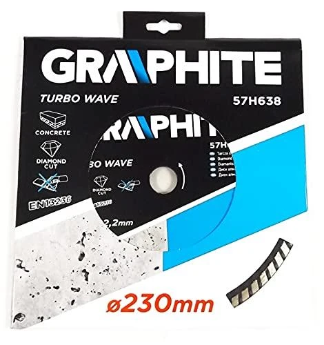 Deimantinis šlifuoklis Graphite 230x22.2mm TURBO WAVE 57H638