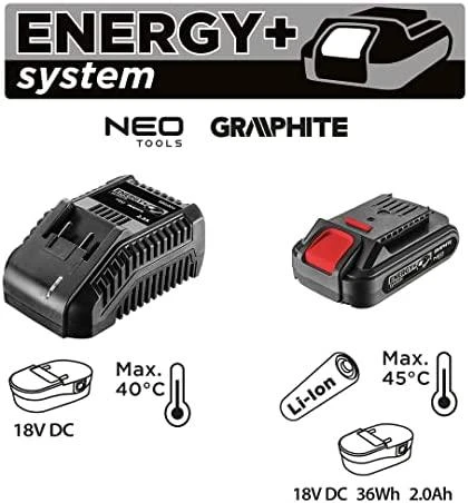 Graphite Energy+ akumuliatoriaus įkrovimo komplektas su baterija