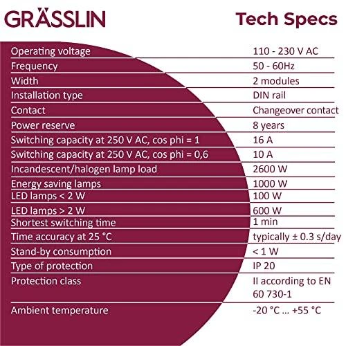 GRASSLIN Talento Smart C15 savaitinis astronominis 1 kanalo laikmatis
