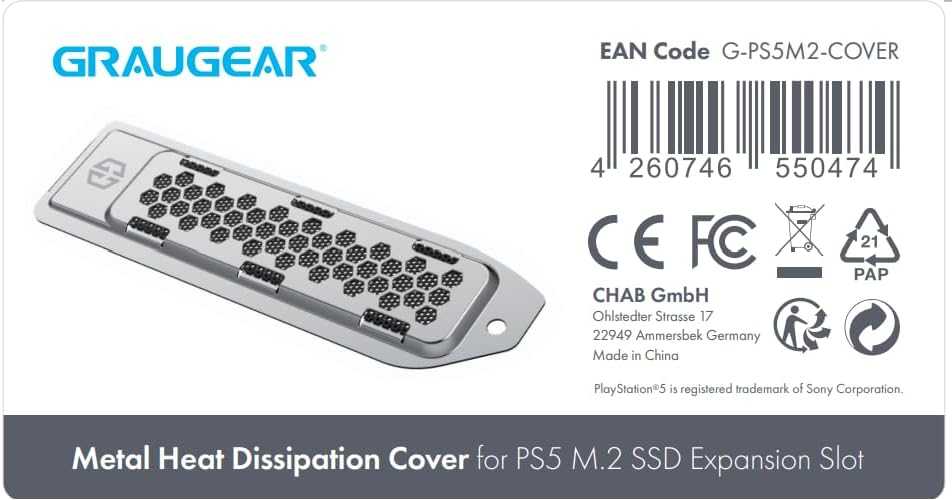 Fixed Graugear Kühler su osłoną G-PS5M2-COVER do PS5 M.2 SSD Metalowy