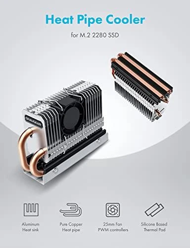 Nezatříděno Graugear M.2 disko radiatorius su ventiliatoriumi (G- M2HP04- F)