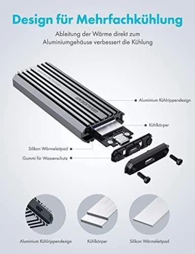 Kietasis diskas Nezatříděno Graugear prijungimo stotelė GRAUGEAR externes Gehäuse M.2NVMe SSD PCIe3.0 10Gbit mažmeninė prekyba
