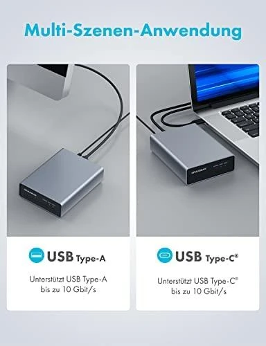 GAU GRAUGEAR G-25RD2-AC-10G saugojimo diskų korpusas HDD / SSD aptvaras Sidabras 2.5″