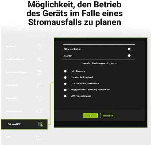 Nepertraukiamo maitinimo šaltinis Green Cell Uninterruptible Power Supply UPS 1000VA 600W with LCD Display | EU VERSION | 2x Schuko 2x IEC Sockets