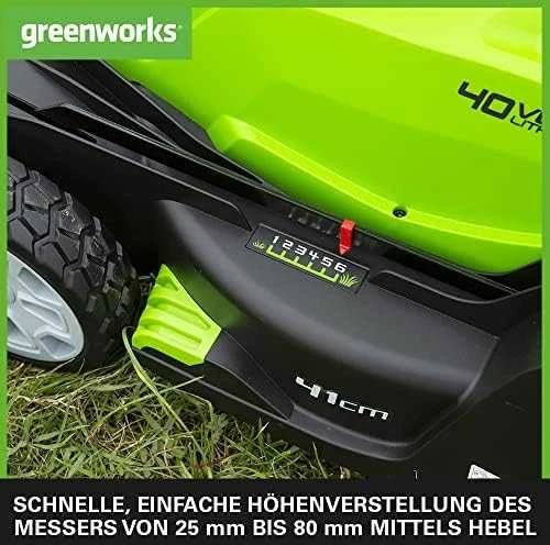 Greenworks Vejapjovė G40LM41, 41cm, 40V, be akumuliatoriaus ir kroviklio