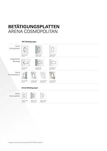 WC klavišas Grohe, Arena Cosmopolitan chromas, horizontalus
