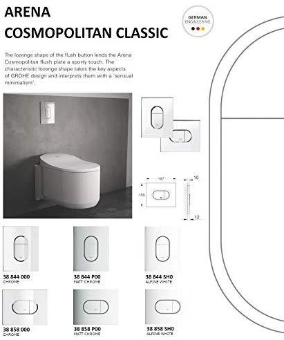 WC klavišas Grohe, Arena Cosmopolitan chromas, horizontalus