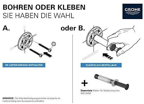 Tualetinio šepečio rinkinys Grohe Essentials 40374001