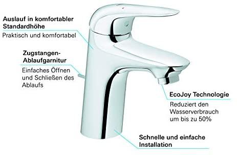 Praustuvo maišytuvas GROHE Eurostyle, baltas/chromas S-dydis