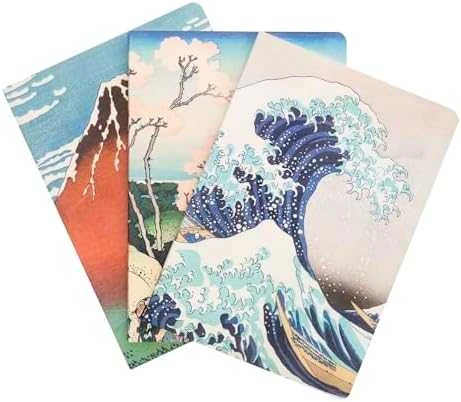 ERIK The Great Wave of Kanagawa Hokusai pack 3 A5 notebooks