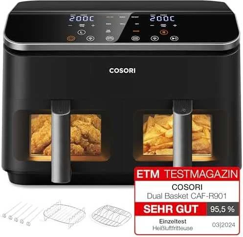 Gruzdintuvė Cosori Dual Basket CAF-R901-8.5 l juoda