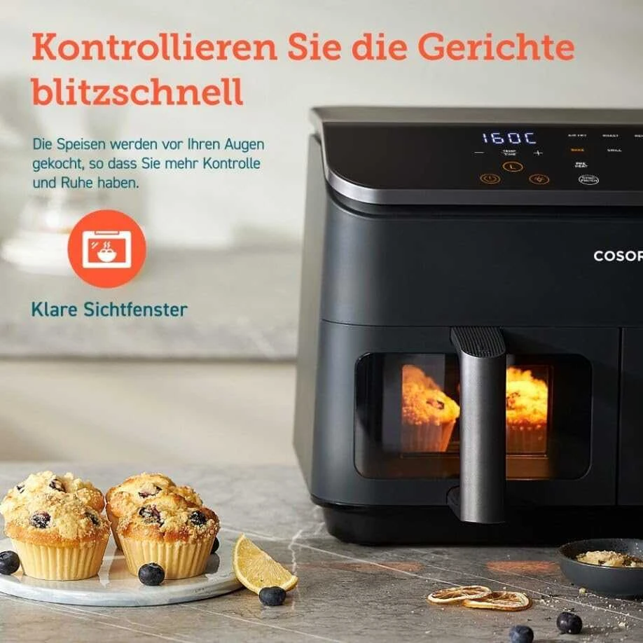 Gruzdintuvė Cosori Dual Basket CAF-R901-8.5 l juoda