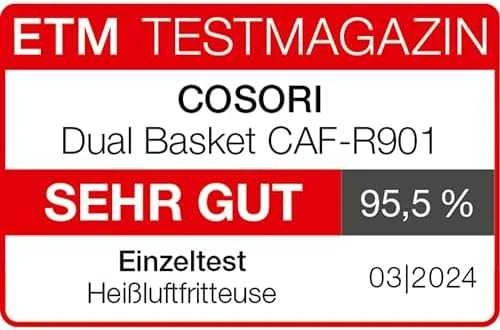 Gruzdintuvė Cosori Dual Basket CAF-R901-8.5 l juoda
