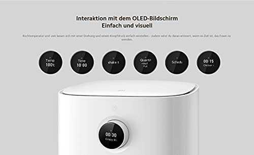 Gruzdintuvė Xiaomi Mi Smart Air Fryer Power 1500 W, Talpa 3.5 l, Balta