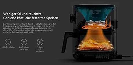Gruzdintuvė Xiaomi Mi Smart Air Fryer Power 1500 W, Talpa 3.5 l, Balta