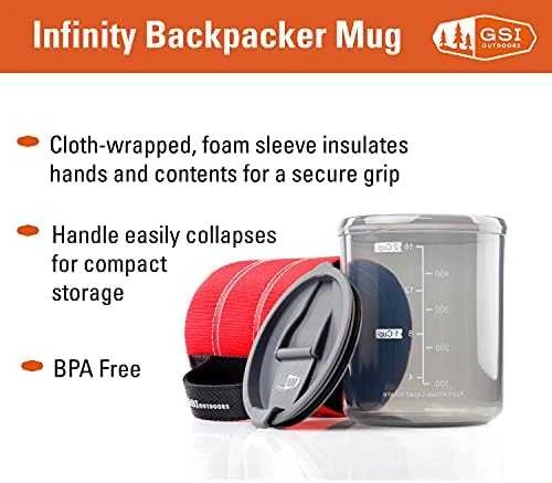 Gsi Outdoors JAV Termo puodelis GSI Infinity Backpacker Mug red 500ml - Raudona
