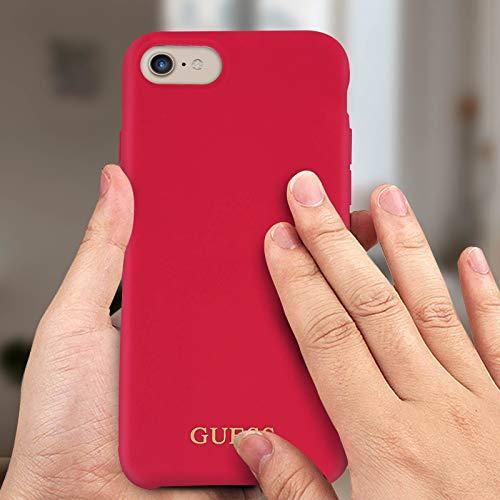 Guess GUHCI8LSGLRE iPhone 7/8/SE 2020/SE 2022 raudonas/raudonas kietas silikoninis dėklas