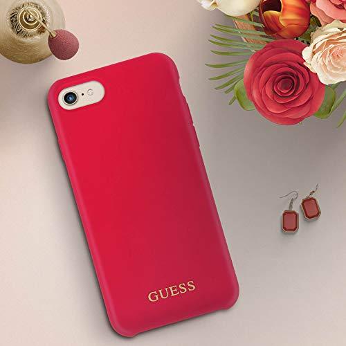 Guess GUHCI8LSGLRE iPhone 7/8/SE 2020/SE 2022 raudonas/raudonas kietas silikoninis dėklas