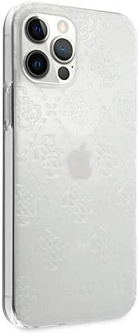 Guess GUHCP12L3D4GTR Apple iPhone 12 Pro Max 6,7″ skaidrus kietas dėklas 4G 3D Pattern Collection