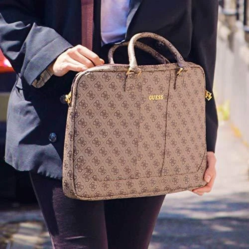 Guess 4G UpTown krepšys kompiuteriui 15” rudos spalvos