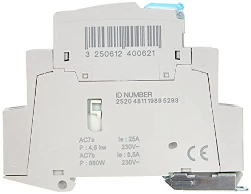Kontaktorius Hager ESC227 (1P, 25A, 230V, 1NO+1NC, 1 mod.)