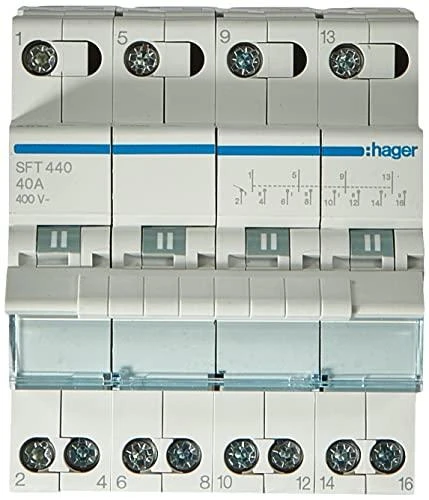 Modulinis kirtiklis Hager SFT440 40A, 4 polių