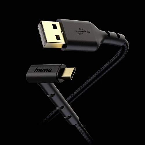 Hama Micro-USB įkrovimo ir duomenų kabelis 1,5 m, juodas