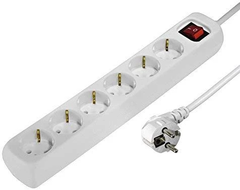 Hama 00108833 - 6 kintamosios srovės lizdas (-ai) - 230 V - 16 A - 3500 W - Baltas - Plastikas