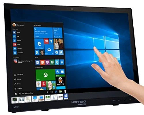 Monitorius Hannspree HT 161 HNB 39,6 cm (15.6") 1366 x 768 pikseliai Juoda „Multi-touch“ Stalo paviršius
