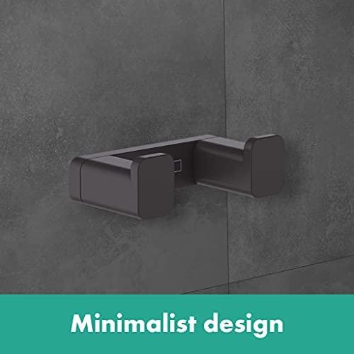 Dvigubas rankšluosčių kabliukas Hansgrohe AddStoris 41755670, juoda matinė