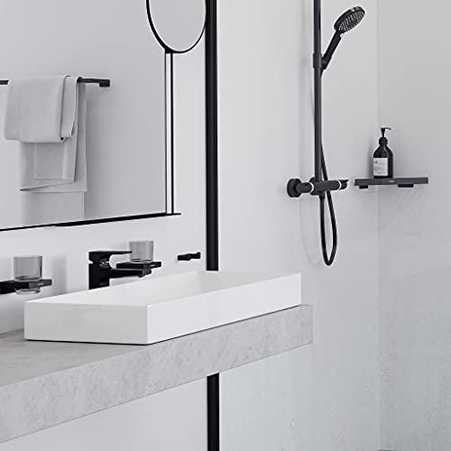 Dvigubas rankšluosčių kabliukas Hansgrohe AddStoris 41755670, juoda matinė