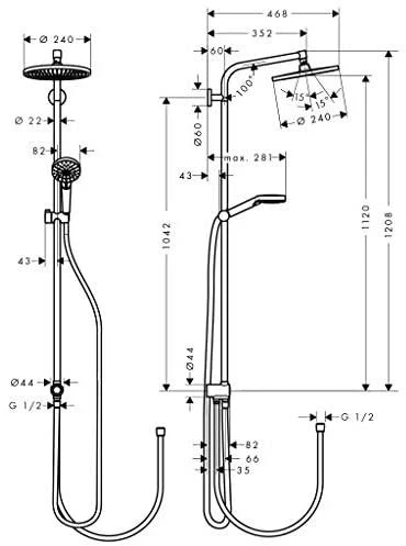 Dušo komplektas Hansgrohe Crometta S 27270000