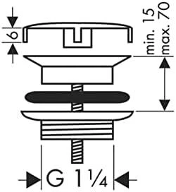 Dugno vožtuvas Hansgrohe 50001670, juodas matinis