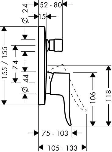 Potinkinis maišytuvas Hansgrohe Metris 31454000