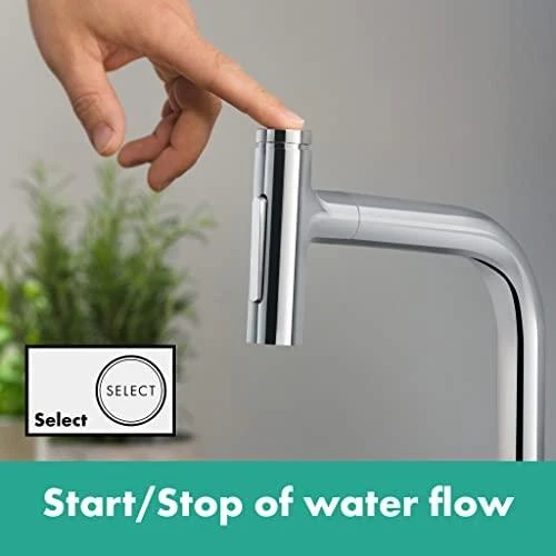 Virtuvinis maišytuvas su ištraukiama žarna Hansgrohe Metris Select M 73820000