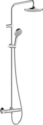 Hansgrohe Vernis Blend 200 termostatinė dušo sistema. matinė juoda