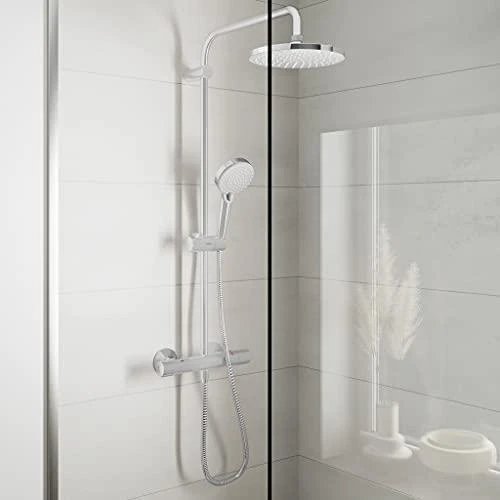 Hansgrohe Vernis Blend 200 termostatinė dušo sistema. matinė juoda