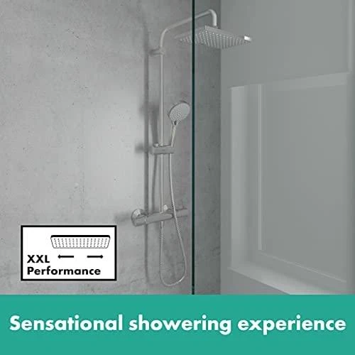Termostatinė dušo sistema Hansgrohe Vernis Shape 230 1 Jet 26286670, juoda matinė