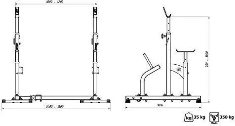 Marbo Sport Jėgos stovas / stovas štangai Marbo MS-S104