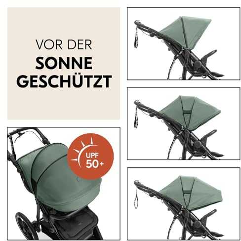 Hauck Runner 3 rattaat, Jungle Žalias