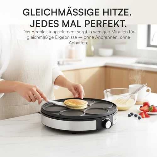 Vaflinė Blynų kepimo paviršius, 1500W HCPM-F15RVSS HEINNER