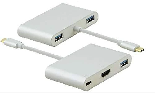 „helos“ stotelė, USB 3.1 C tipo kištukas / 3xUSB / HDMI / C tipo kištukas, PREMIUM 4K, sidabrinis