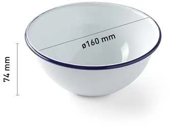 Balta emaliuoto dubens skersmuo 160 mm Hendi 621288