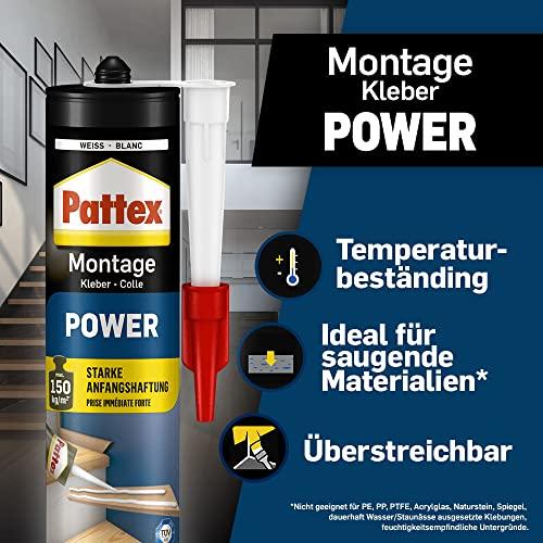 Pattex Montavimo klijai Power, kasetė 370 g