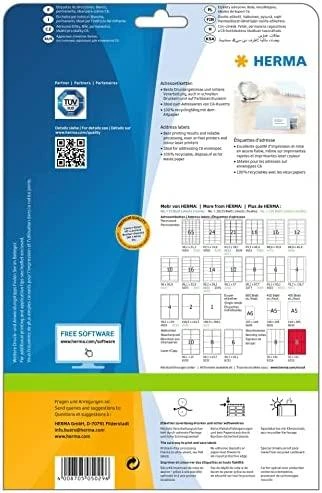 Herma Premium etiketės 5029, A4, adresas, balta, 63.5 x 38,1 mm, matinis popierius, 525 vnt. (5029)