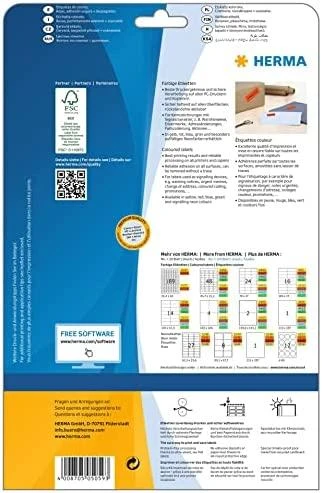 HERMA 5059 etiketė spausdinimui Raudona Lipni spausdintuvo etiketė