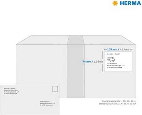 Herma Etykiety Premium 5062, A4, balta, 105 x 74 mm, papier matinė, 200 vnt. (5062)